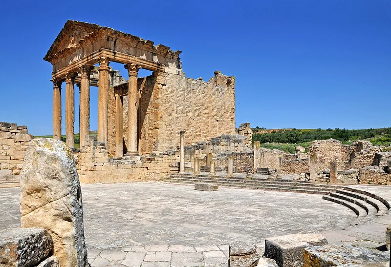 Tunezja | Widok na kapitol,Thugga Tunezja | Widok na kapitol,Thugga