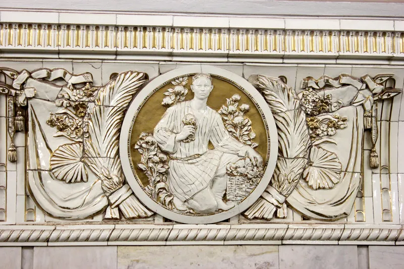 Moskwa | Bogato zdobiona stacja metra Moskwa | Bogato zdobiona stacja metra