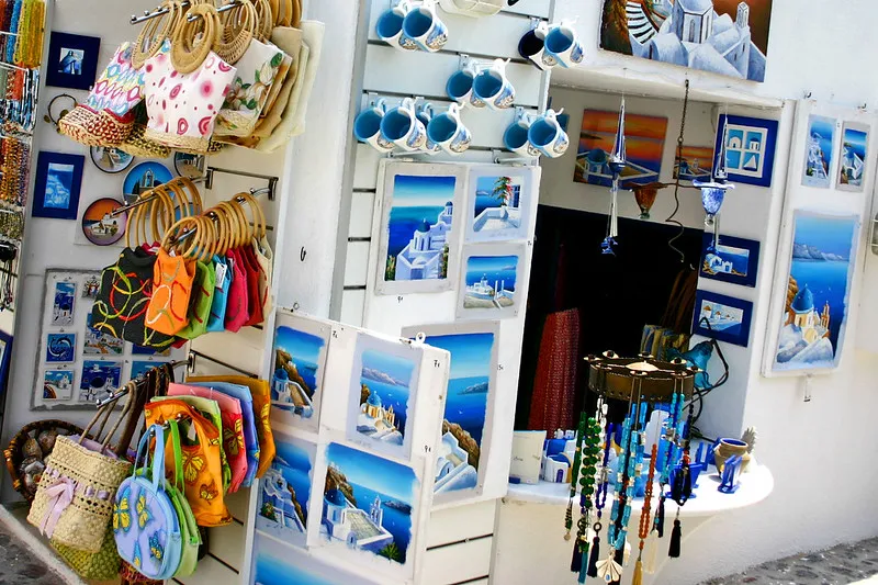 Santorini | Stoisko z pamiątkami