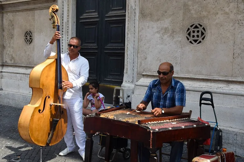 Rzym | Artyści uliczni na Piazza Navona Rzym | Artyści uliczni na Piazza Navona